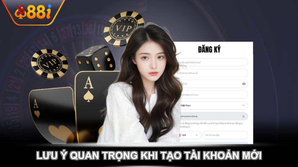 Lưu ý quan trọng khi tạo tài khoản mới